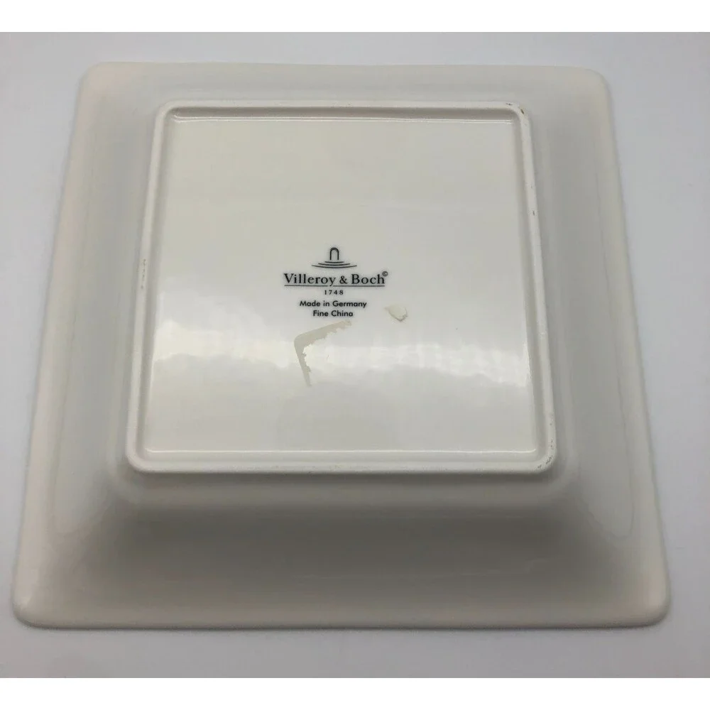 Villeroy & Boch Flora Red Poppy Square Serving Dish Bowl Germany 8.5